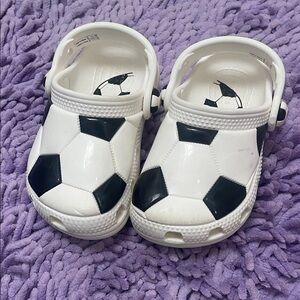 Crocs soccer ball clog kids walker size 7